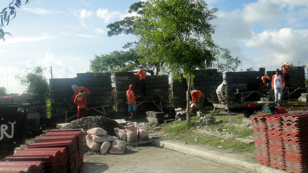 New wall construction at Savannah Subdivision, Iloilo