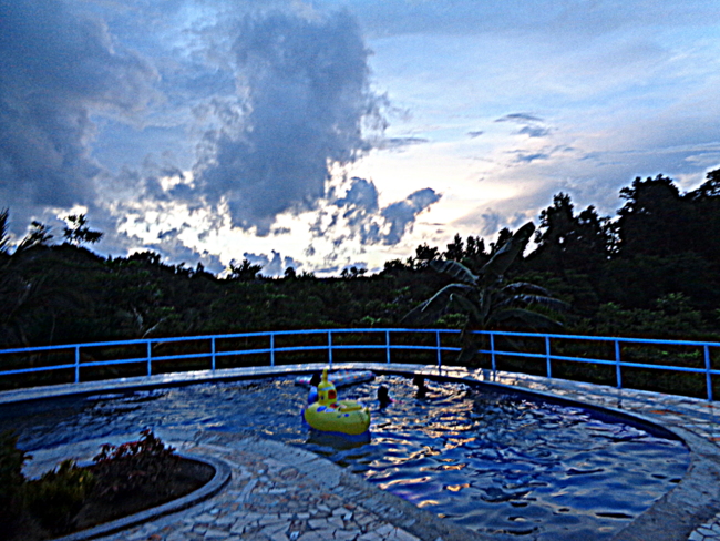 night sky over philippines pool